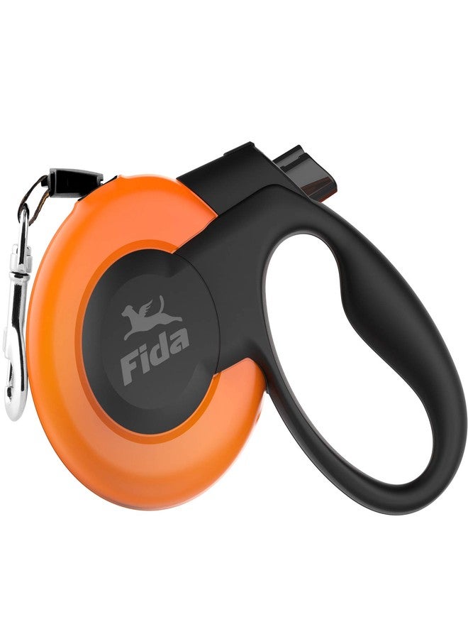 Fida Retractable Dog Leash, Heavy Duty Retracting Pet Leash with 16 ft Strong Nylon Tape/Ribbon for Large Breed up to 110 lbs, Tangle Free, One-Hand Brake, Orange (Mars Series) - Image 1